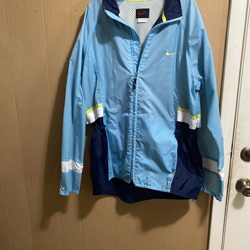 Nike Light Blue and Navy Windbreaker